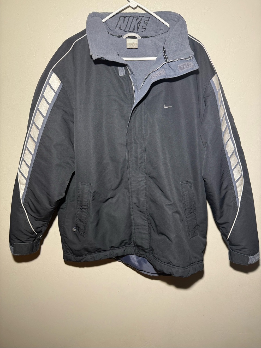 Vintage 90’s Nike Men's Black and Gray Performance Track Jacket